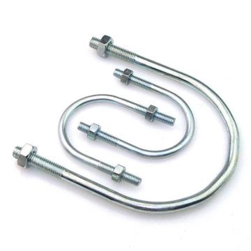 哈德威 U型螺栓帶2個螺母，M6-18，3分，鍍鋅